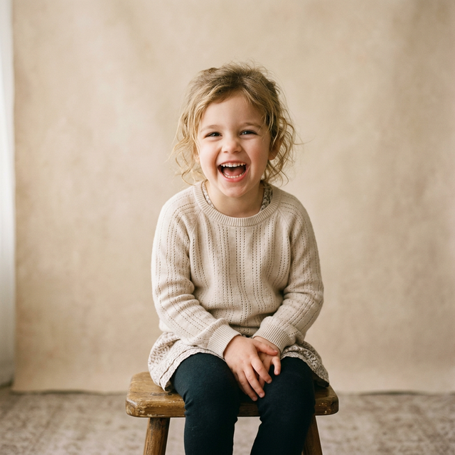 Portrait rieur d'enfant